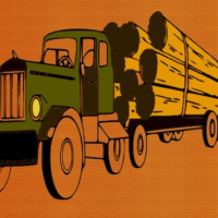 Logging Trucks Coloring Online