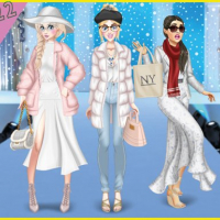 Winter White Outfits: Dress Up Game Online